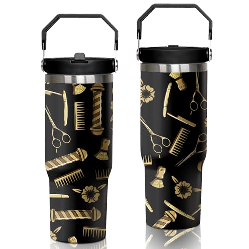 30oz Hair Stylist Gifts Hairstylist Tumbler with Handle and Flip