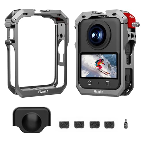 Flymile Protective Cage for DJI Osmo 360, Utility Frame Case with Dual Cold Shoe Adapter & 1/4