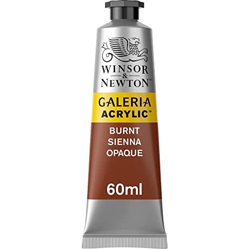 Image of Winsor & Newton Galeria Acrylic Colour - Tube of 60 ML - Burnt Sienna Opaque (077) - Highly Pigmented Lightfast Artists' Acrylic Paints for Canvas, Wood, Fabric & Paper - More Colours Available