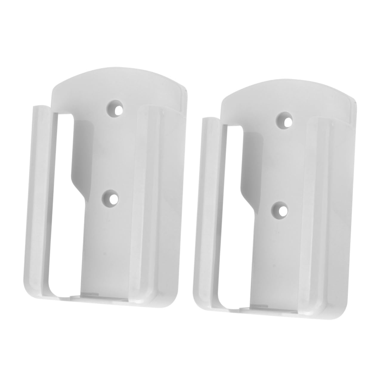 2 soportes de pared para mandos a distancia de plástico blanco creativo para mandos a distancia, solución de almacenamiento ordenada para el hogar, diseño simple, accesorio que ahorra espacio