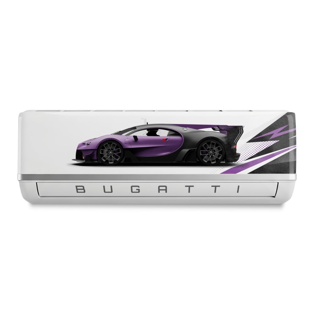 Yashashv™ AC Car Sticker for Split AC | 3D Sports Car Design AC Skin Cover | Air Conditioner Sticker | Self Adhesive Vin