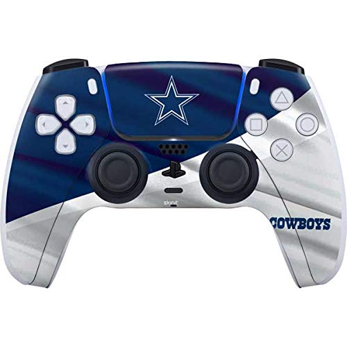 Skinit NFL Dallas Cowboys Gaming Skin Only Decal, Compatible with PS5 Controller, Premium 3M Vinyl, Scratch-Resistant Protection, Easy Apply and Residue-Free Removal