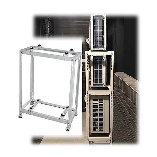 Soporte de tierra resistente para aire acondicionado sin conductos Mini Split Calor 204.1 kg de carga/elevación libre/diseño a prueba de golpes sin taladro Soporte de CA Soporte de aire acondicionado