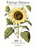 Vintage Blumen, Sammlung von botanischen illustrationen: VOL. 1 25 Edible Flowers - Bouqetbook 
