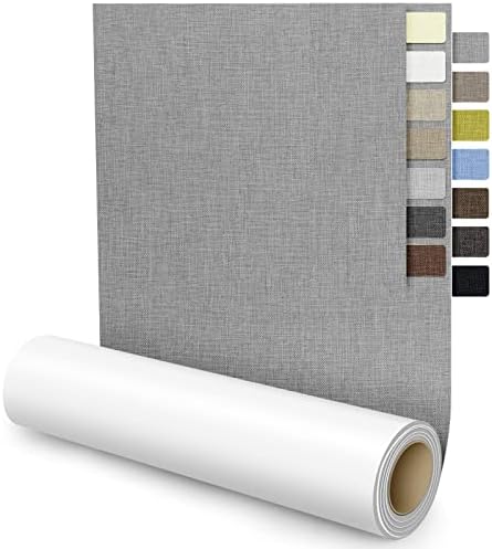 Samoprzylepne łatki z materiału lnianego do naprawy tkanin lnianych, sof, odzieży lnianej, siedzeń samochodowych, zagłówków i zasłon, 40 x 150 cm, kolor średni szary