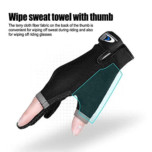 Tinello Luvas de ciclismo de alta elasticidade antiderrapantes, à prova de desgaste, luvas de pesca