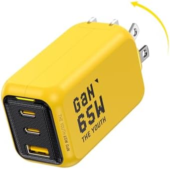 AOHI Youth 65W GaN+ USB C Charger Block, 3-Port PPS Type C Compac...