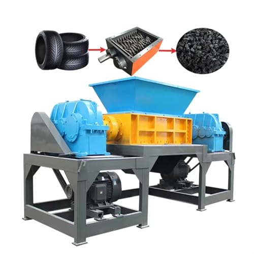 Portable Tire Shaft Shredder Mobile Tire Recycling Equipment Tire Shredder