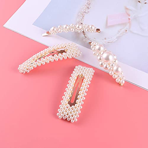Pinzas con perlas para mujer, elegantes y estilizadas miniatura 6