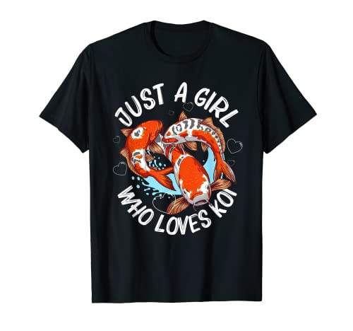 Divertente regalo di pesce Koi per le donne Cool Just A Girl Who Love Koi Maglietta
