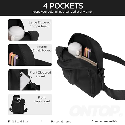 ONTOP Canvas Crossbody Bag Ultra Lightweight Water Resistant3