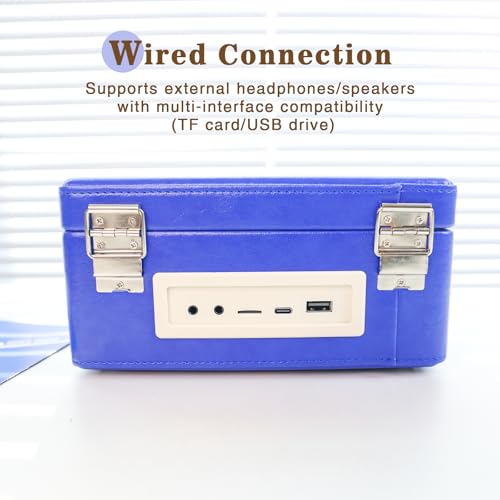 Image of Portable CD Player with Bluetooth and Speakers, Dark Blue