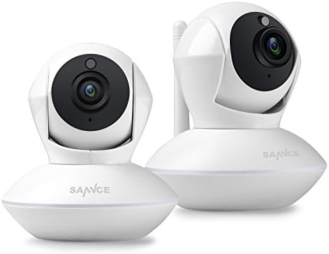 SANNCE Wireless IP Camera Pan/Tilt Security Camera System 1080P HD Night Vision Motion Detection, QR Code Scan Remote Monitoring Build-in Mic and Speaker (2-Pack)