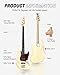 Donner Electric Bass Guitar 4 Strings Full-Size Standard Bass JB-Style Beginner Kit White for Starter with Free Online Lesson Gig Bag Guitar Strap and Guitar Cable, DJB-510