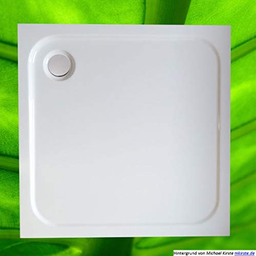 Receveur de douche 120 x 120 carré de 4 cm d'épaisseur au design contemporain