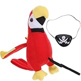 perroquet pirate deguisement Accessoire Complet Pirate:Inclut un perroquet en peluche à accrocher sur l'épaule et un masque œil pirate. Idéal pour compléter un costume de pirate pour Halloween, cosplay, fête déguisée ou spectacle théâtral.
