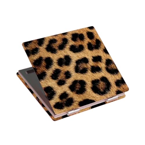 Espejo para maquillaje portátil doble cara estampado leopardo