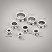 COOEAR Titanium Earrings Piercing Tunnels, 1 Pair Ear Gauges Stretchered Plugs, Steel Color Eyelet Body Jewelry 5/8