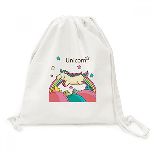 Sac à dos licornes arc-en-ciel en toile pour sorties et vacances