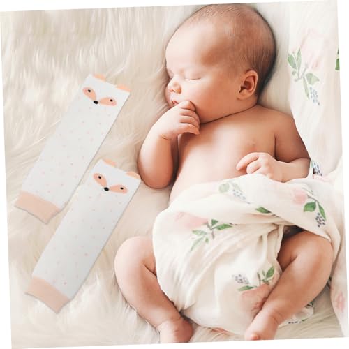 Cartoon Knee and Elbow Pads Protector Soft Leg Warmers Breathable Crawling Knee Protectors for Boys and Lightweight Elastic Warm Socks Fox3