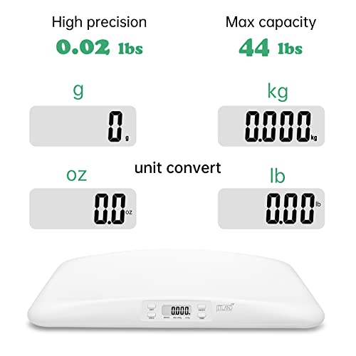 Fitland Baby Scale, Pet Scale, 44Lb Rechargeable Digital Infant Scale | Hold Function, Multi-Function Toddler Scale, Accurate Baby Weighing Scale, Newborn Pediatric Scale For Baby&Cat&Dog, Kg/Lb/Oz #TOP4