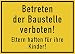 Produktbild Großes Schild Betreten der Baustelle verboten! | 35x25cm | wetterfestes Alu-Schild | signalgelb | Eltern haften für Ihre Kinder