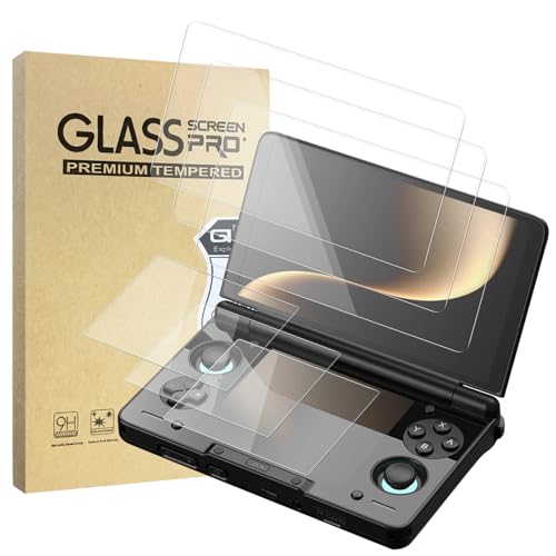 Hianjoo 6-PACK Screen Protector Compatible AYN Thor Handheld Console Tempered Glass [HD Clarity] [9 Hardness] [Easy Installation][Anti-Scratch] 3 Pack Upper Screen Film + 3 Pack Lower Screen Film