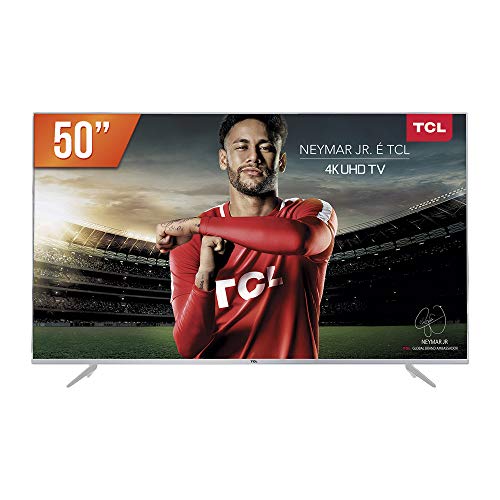Téléviseur intelligent DEL HDR 4K Ultra HD de 50 pi avec Wi-Fi intégré, TCL 50P6US, argent