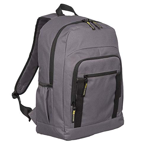 Mens Large Multi Compartment Backpacks by MIG, Ideal for Work, Travel, Sports and Gym. (Grey)
