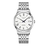 longines damenuhren lederarmband Modell L2.821.4.11.6 Longines Record Herren-Armbanduhr L28214116, automatisch, weißes Zifferblatt