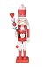 Clever Creations Candy King Nutcracker Red Sparkle and White Uniform | Cupcake Crown and Candy Scepter | Collectible Wooden Christmas Nutcracker | Festive Holiday Decor | 100% Wood | 15" Tall