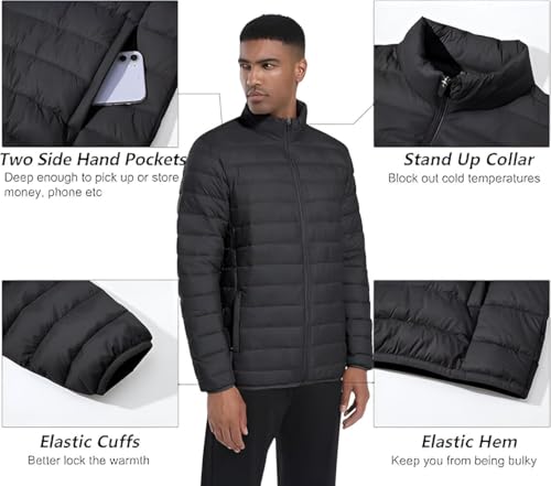 Image of Ben Martin Men's Nylon Jacket|Standard Length Puffer Winter Bomber Jacket|Stylish Jacket|Biker Casual Hoody Jacket