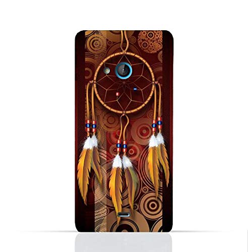 AMC Microsoft Lumia 540 Dual SIM TPU Silicone Case With American Feathers Design