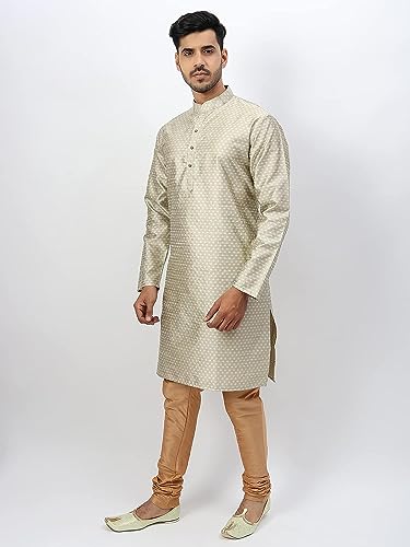 Image of Silk Blend Men's Kurta Pyjama Set /Kurta Pajama for Men