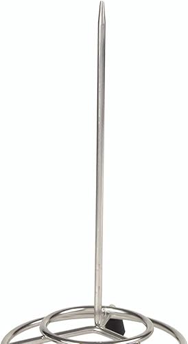 Miniatura 5 de Juego de 2 husillos cromados de 6 pulgadas - Soporte de recibos de escritorio con punta para recibos, cheque, tenedor, restaurante, husillo, barra