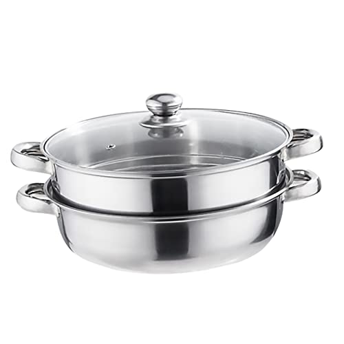 HOLIDYOYO Olla Vaporera Multifuncional Inoxidable de Doble de Cocción Vapor y Sopa Cocinas