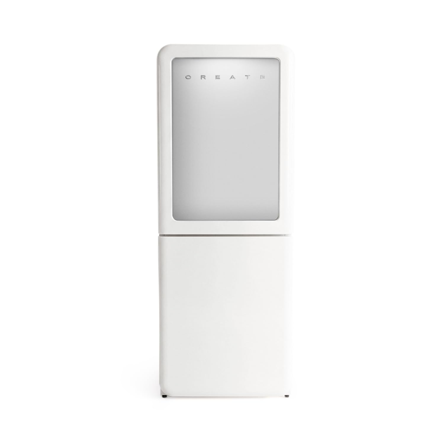 CREATE / FRIDGE RETRO KNOCK KNOCK 401L / Frigorífico combi con ventana de visualización blanco/No Frost, tecnología inverter, función enfriamiento rápido, control de temperatura, estilo retro, 190W