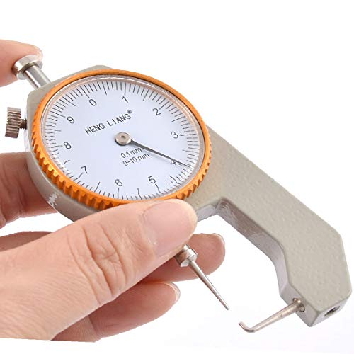 Medidor de espesor de calibre de dial redondo compacto New Lon0167 confiable con rango 0-10 mm y resolución 0.1 mm miniatura 3