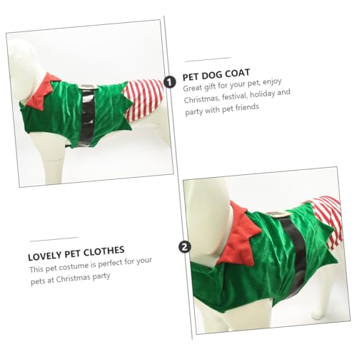 Disfraz de Duende para Perro INOOMP Talla L Verde miniatura 5
