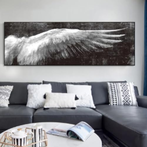 Art mural abstrait ailes pour transformer un grand mur vide