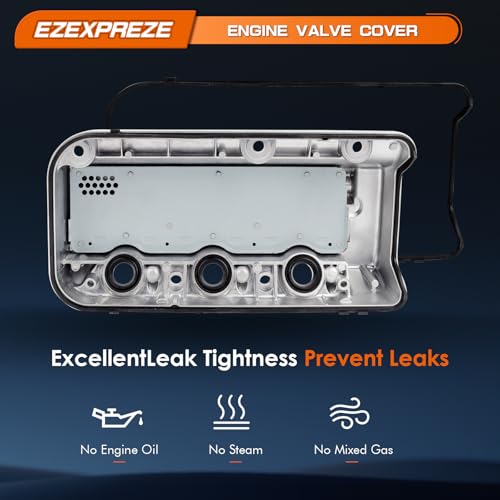 Ezexpreze 2 Pcs Aluminum Front & Rear Engine Valve Cover Compatible with Honda Accord Odyssey Crosstour Pilot Ridgeline 2008-2017, Acura TL RDX 2012-2015, 3.5L V6, OE # 12310R70A00, 12320R70A00 by E EZEXPREZE - Used condition - Image 6