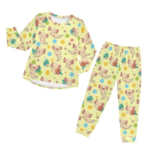 Soft Pajama Set for All Seasons,Breathable Pjs Long Sleeve Sleepwear,Comfy Loungewear 2 Piece Underwear Set 3-8T