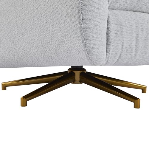 Sillón tapizado giratorio gris claro miniatura 5