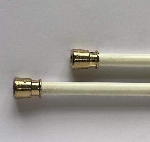 LAPLAST Paire astinecon Ressort et ventouses en acier plastifié avec terminaux en laiton cm.50 – 54