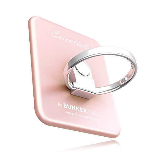 BUNKER RING Essentials �o���J�[�����O iPhone/iPad/iPod/Galaxy/Xperia/�X�}�[�g�t�H���E�^�u���b�gPC���w1�{�ŕێ��E�����h�~�E�X�^���h�@�\(���[�Y�S�[���h) BUESRG