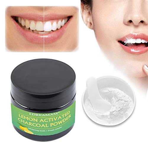 Carbone Attivo Polvere,Sbiancante per Denti,Sbiancamento Dei Denti,Carbone Attivo Sbiancamento Denti - Pulizia Profonda per Eliminare l'alito Cattivo e Denti Le Macchie