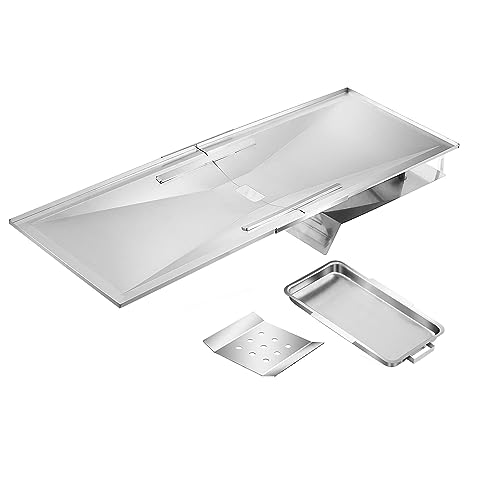 463230515 Grease Tray Replacement Parts for Charbroil Grill Parts 463240115 463230514 463230710 Adjustable Drip Tray 5 / 6 Burner Catch Pan G416-0015-W1 G651-1200-W1A Grill Parts with Pan Tank Shield