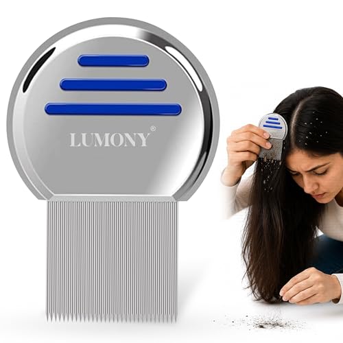 Image of LUMONY Lice Comb For Women And Kids Stainless Steel Lice Terminator Fine Egg Nit Lice Egg Removal Comb For Women and Men