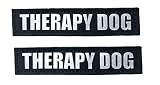 Albcorp Reflective Therapy Dog Patches with Hook Backing for Service Animal Vests/Harnesses Small (4