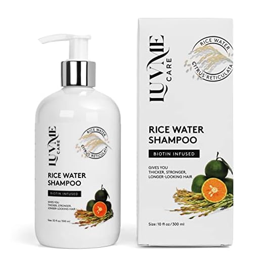 Luv Me Care Rice Water Hair Growth Shampoo With Biotin,Rice Water Hair Shampoo for Hair Growth for Thinning Hair and Hair Loss, All Hair Types, Men and Women 10 Fl Oz